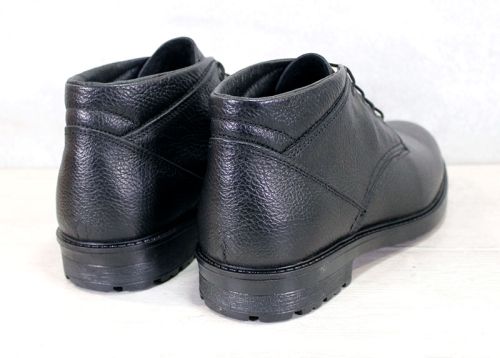 Мъжки кларк от естествена, флотер кожа в черно - модел Класик.