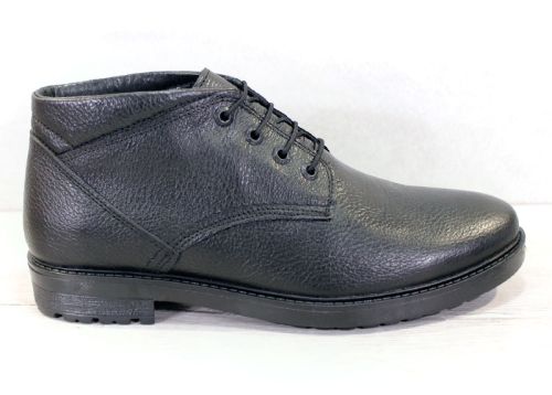 Мъжки кларк от естествена, флотер кожа в черно - модел Класик.