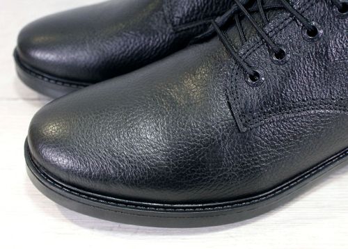 Мъжки кларк от естествена, флотер кожа в черно - модел Класик.