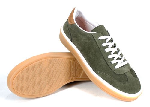 Шик дамски сникърси в зелено - модел Сияние