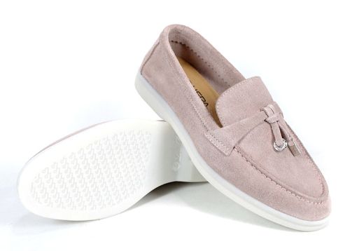 Дамски мокасини в розово - модел Мистика.