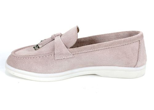 Дамски мокасини в розово - модел Мистика.