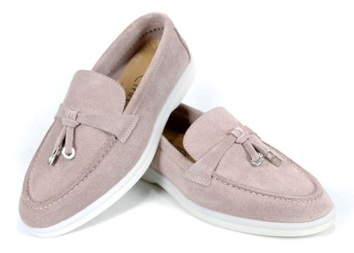 Дамски мокасини в розово - модел Мистика.