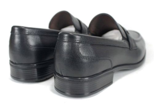 Мъжки официални обувки от естествена кожа в черно - модел Сиена Елит