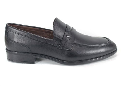 Мъжки официални обувки от естествена кожа в черно - модел Сиена Елит