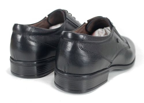 Мъжки официални обувки от естествена кожа в черно - модел Imperial Step