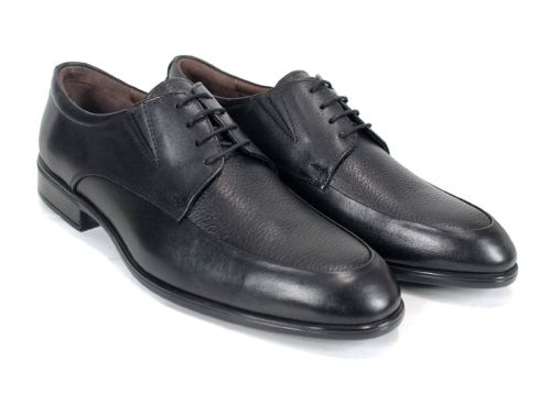 Мъжки официални обувки от естествена кожа в черно - модел Noble Walk