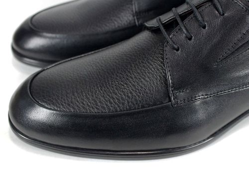 Мъжки официални обувки от естествена кожа в черно - модел Noble Walk