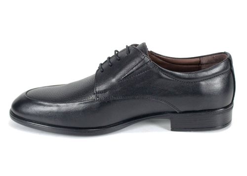 Мъжки официални обувки от естествена кожа в черно - модел Noble Walk