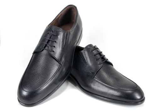 Мъжки официални обувки от естествена кожа в черно - модел Noble Walk