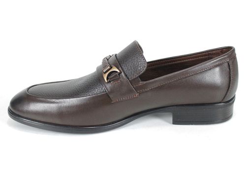 Мъжки официални обувки от естествена кожа в кафяво - модел Firenze Classic