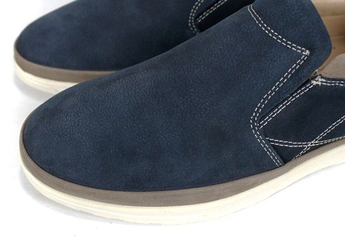 Мъжки обувки от естествен набук в тъмно синьо - модел Urban Class