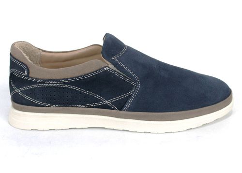 Мъжки обувки от естествен набук в тъмно синьо - модел Urban Class