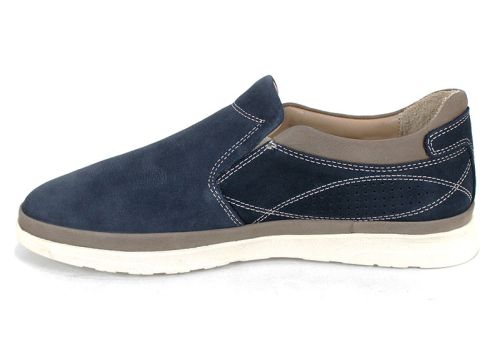 Мъжки обувки от естествен набук в тъмно синьо - модел Urban Class