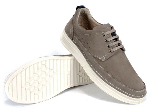 Мъжки обувки от естествен набук във визон - модел Titan Step