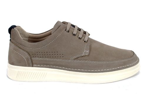 Мъжки обувки от естествен набук във визон - модел Titan Step