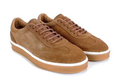 Мъжки обувки от естествен велур в светло кафяво - модел Dynamic Flair