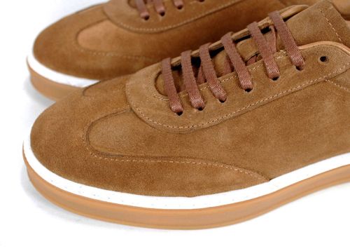 Мъжки обувки от естествен велур в светло кафяво - модел Dynamic Flair