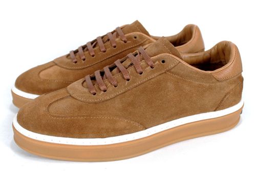Мъжки обувки от естествен велур в светло кафяво - модел Dynamic Flair