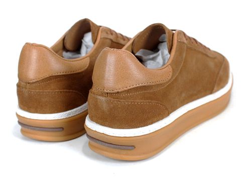 Мъжки обувки от естествен велур в светло кафяво - модел Dynamic Flair