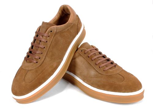 Мъжки обувки от естествен велур в светло кафяво - модел Dynamic Flair