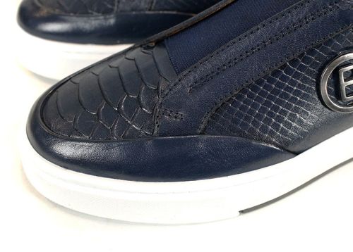 Мъжки обувки от естествена кожа в тъмно синьо - модел Gentleman Prime