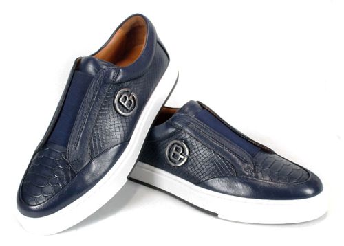 Мъжки обувки от естествена кожа в тъмно синьо - модел Gentleman Prime