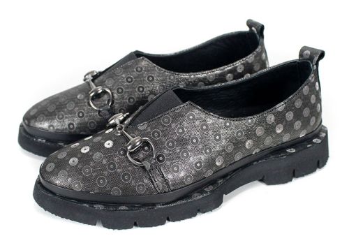 Дамски обувки от естествена кожа в черно - модел Sophia