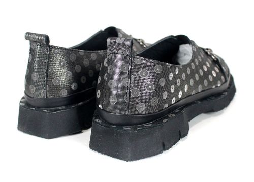 Дамски обувки от естествена кожа в черно - модел Sophia