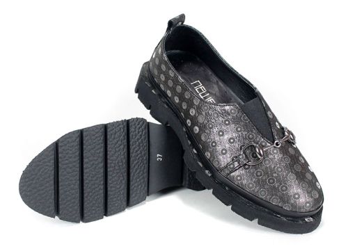 Дамски обувки от естествена кожа в черно - модел Sophia