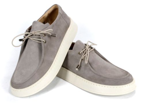 Дамски мокасини от фин набук в цвят визон – леки и удобни - модел Divine.