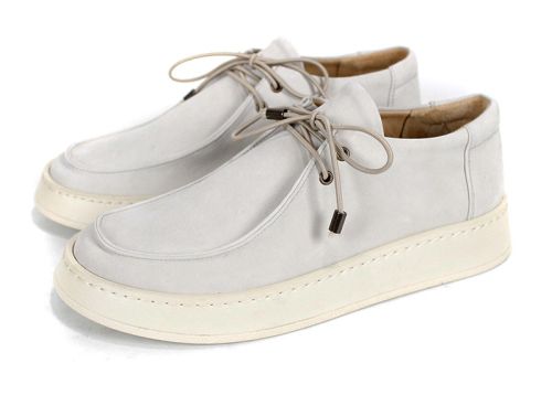 Дамски мокасини от пясъчен набук в цвят таупе – комфорт и елегантност - модел Divine