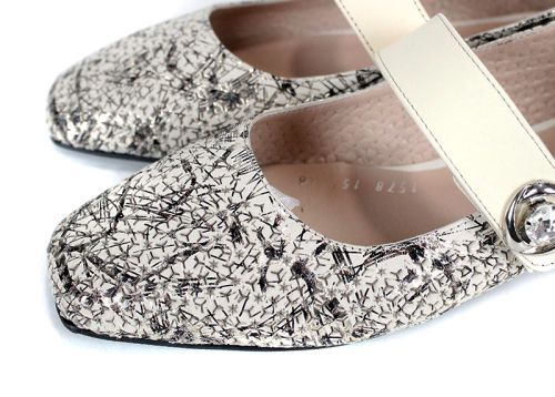 Дамски балерини Mary Jane от естествена кожа в бежово – стил и комфорт - модел Glamour