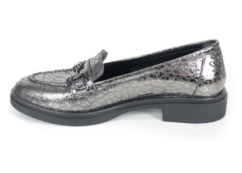 Елегантни дамски лоуфъри от естествена кожа в нюанс платина – комфорт и стил в изискан дизайн – модел Golden Aura