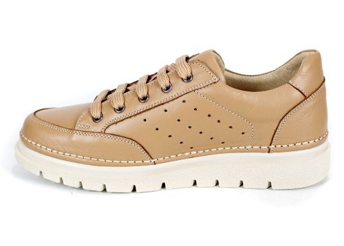 Дамски ежедневни обувки от естествена кожа в цвят мокка – модел Urban Chic