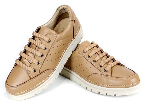 Дамски ежедневни обувки от естествена кожа в цвят мокка – модел Urban Chic