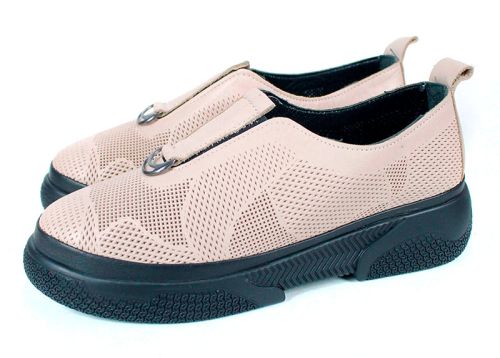 Дамски летни обувки в розово - модел 1017