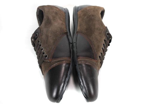 Преоценени мъжки обувки от естествен велур и кожа в кафяво – стил и комфорт