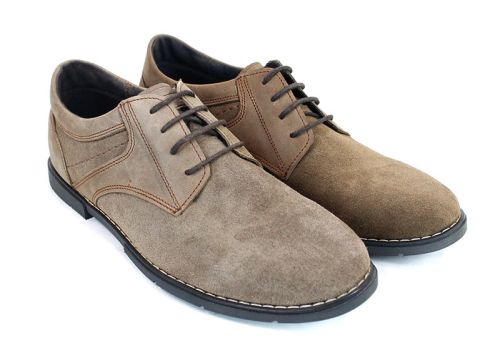 Преоценени мъжки обувки от естествен велур - Модел Купър.