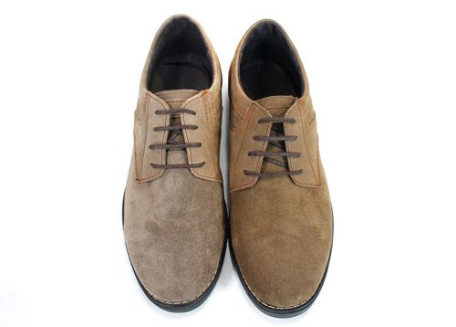 Преоценени мъжки обувки от естествен велур - Модел Купър.