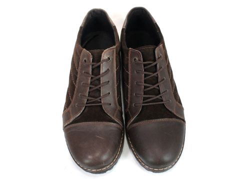 Преоценени мъжки обувки в кафяво - модел 31512