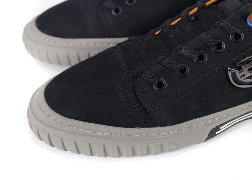 мъжки мокасини от естествена синя кожа със състарен ефект и леко черно ходило