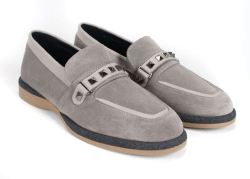 Дамски ниски обувки от естествен велур в цвят визон – модел Shine Luxe