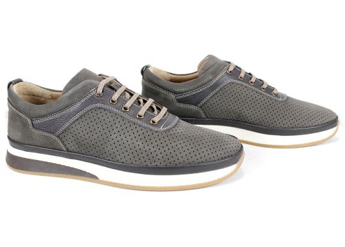 Мъжки обувки от тъмносив набук модел Achilles Graphite