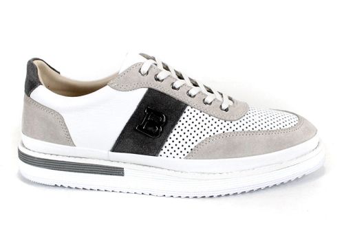 Страничен профил с акцент „B“ от велур – обувки Monzaro