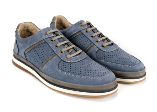 Мъжки, ежедневни обувки в дънково син цвят - Модел Denvo