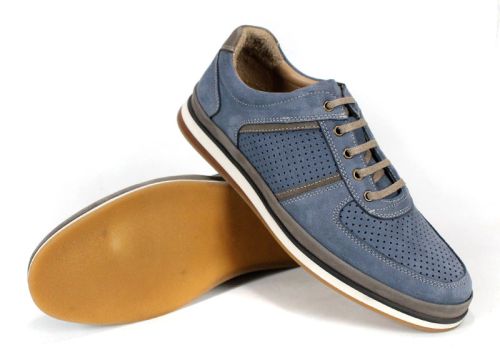 Мъжки, ежедневни обувки в дънково син цвят - Модел Denvo