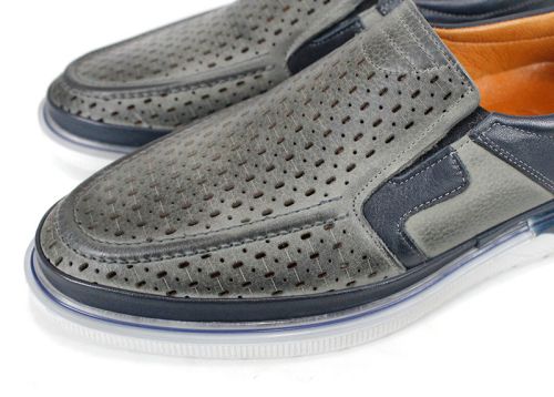 Мъжки кожени обувки Селено без връзки – изглед отгоре