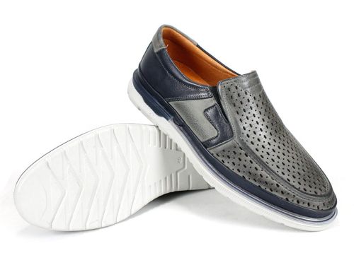 Удобни мъжки летни обувки Селено с олекотено бяло ходило