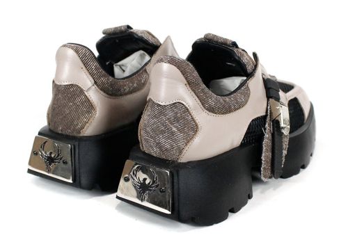 GRUNGE X дамски обувки – заден изглед с метална пластина